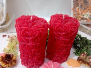 Pillar Heart Scented Candles       |    Pack of 2