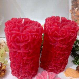 Pillar Heart Scented Candles       |    Pack of 2