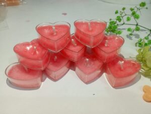 Heart Shaped Rose Fragrance V Day T light
